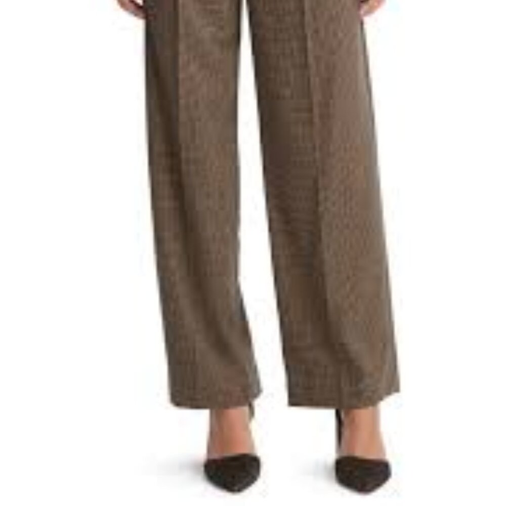 5 - NWT VINCE HOUNDSTOOTH WIDE LEG PANTS - Picture 2 of 7